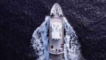 Aerial view of Sprezzatura superyacht